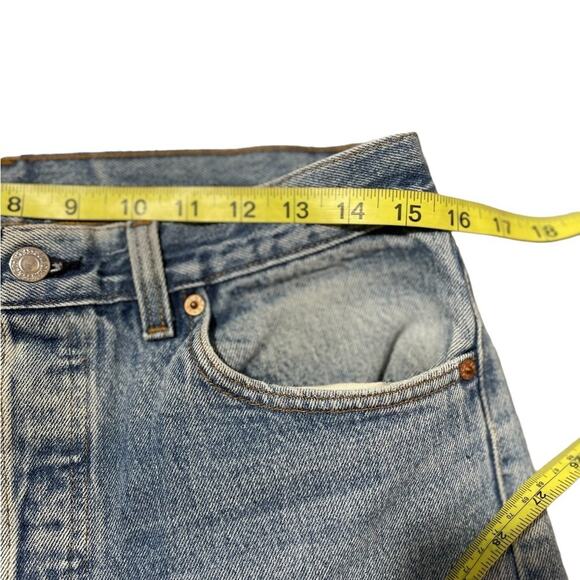Vintage men’s 501 button fly Levi’s high rise straight leg unisex 34x32 - Picture 9 of 14